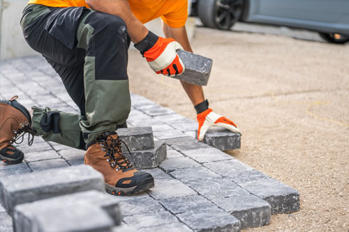 Paver driveway and walkway
